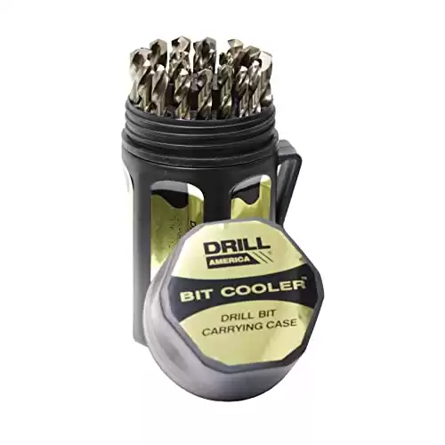 Drill America - DWD29J-CO-PC 29 Piece M35 Cobalt Drill Bit Set in Round Case (1/16" - 1/2" X 64ths), DWDCO Series