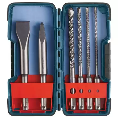 BOSCH (Universally Compatible Accessory) HCST006 6-Piece SDS-Plus Shank Chisel and Carbide Masonry Trade Set